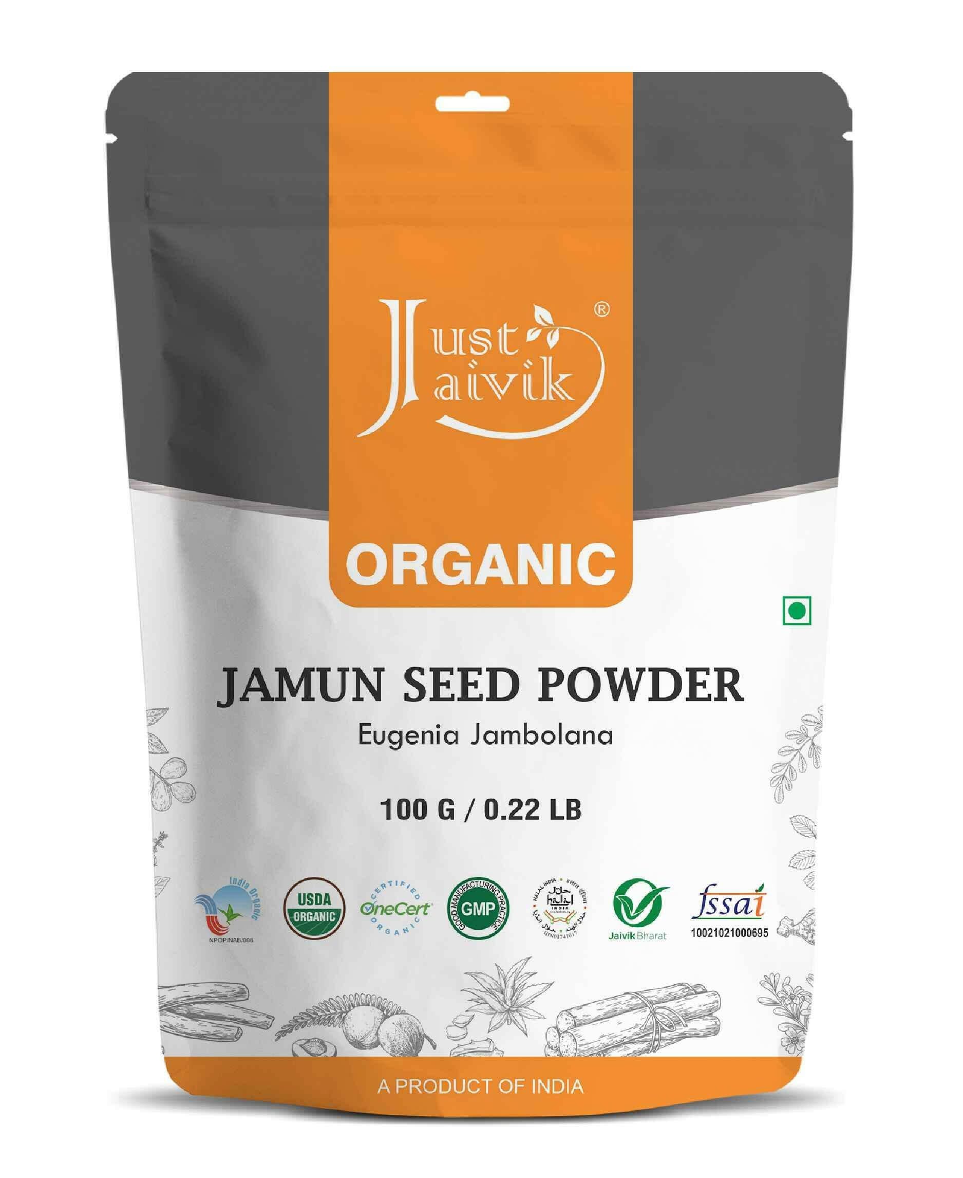 Just Jaivik Organic Jambul Seed Powder pack