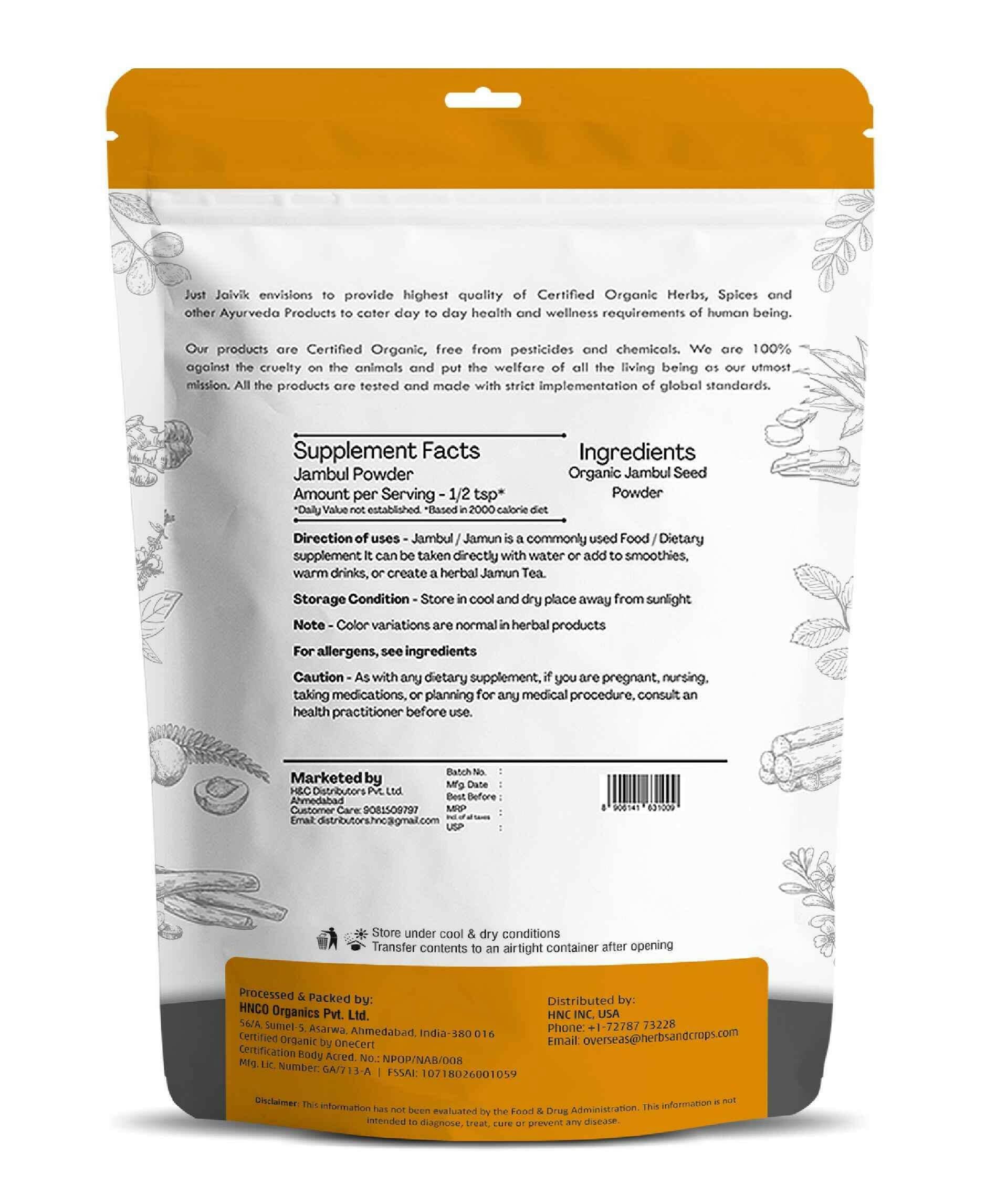 Organic Jamun Seed Powder for diabetes support