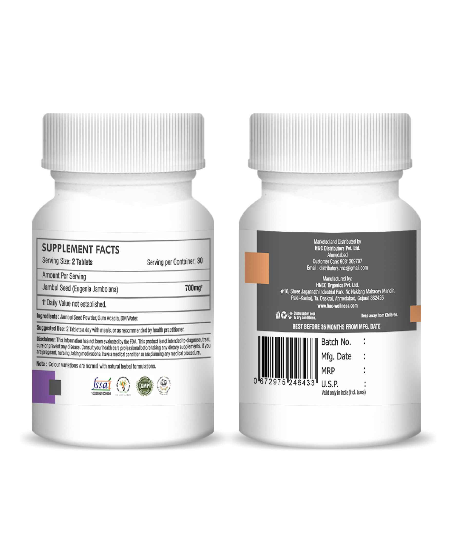 Jamun seed tablets for weight management and detox