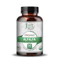 Just Jaivik Organic Alfalfa Caplets 750mg bottle