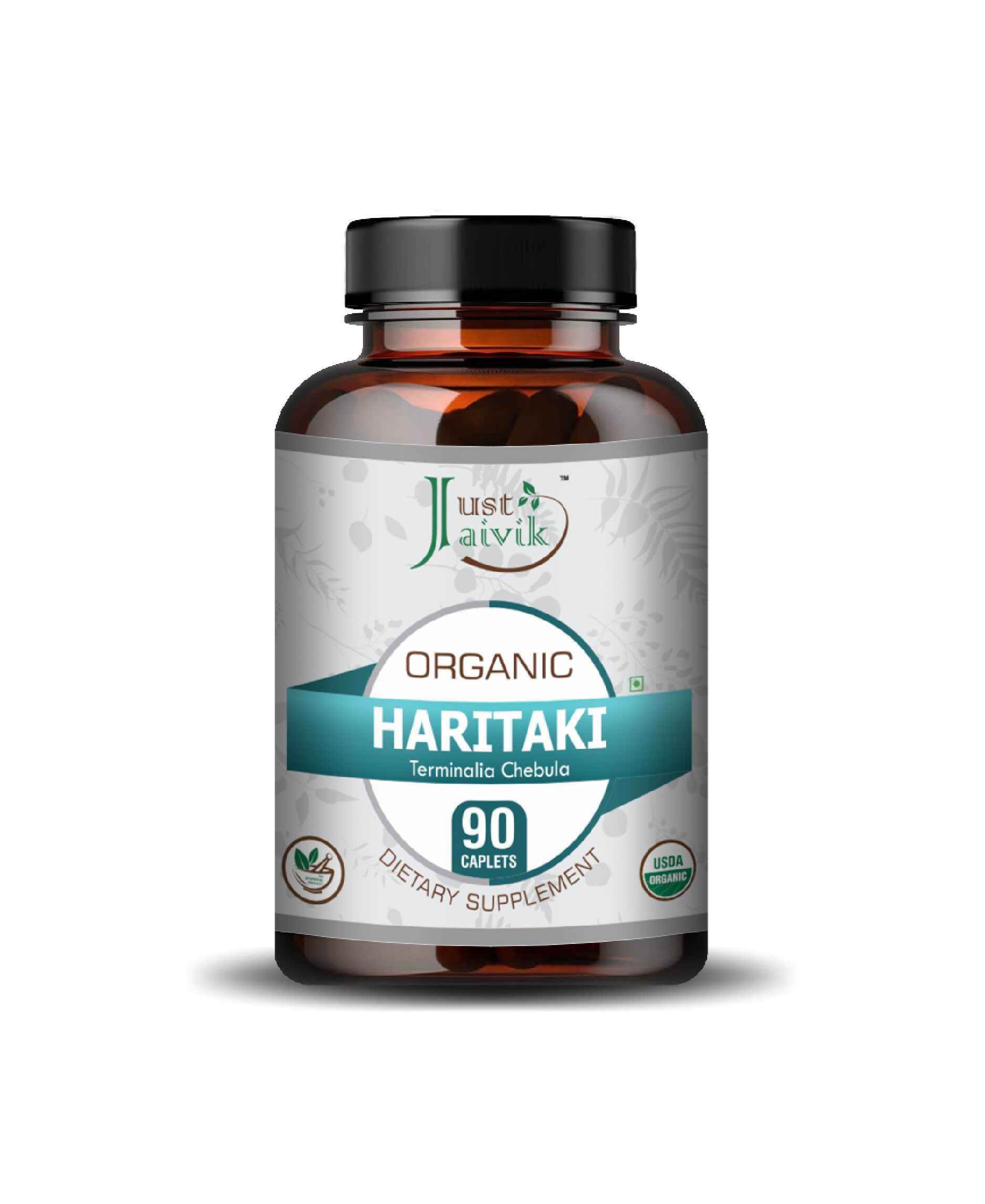 Just Jaivik Organic Haritaki Caplets bottle image