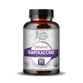 Just Jaivik Organic Kapikacchu caplets bottle with herbal supplement for reproductive health
