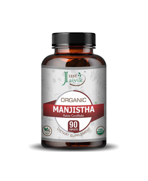 Just Jaivik Organic Manjistha Caplets herbal blood purifier supplement