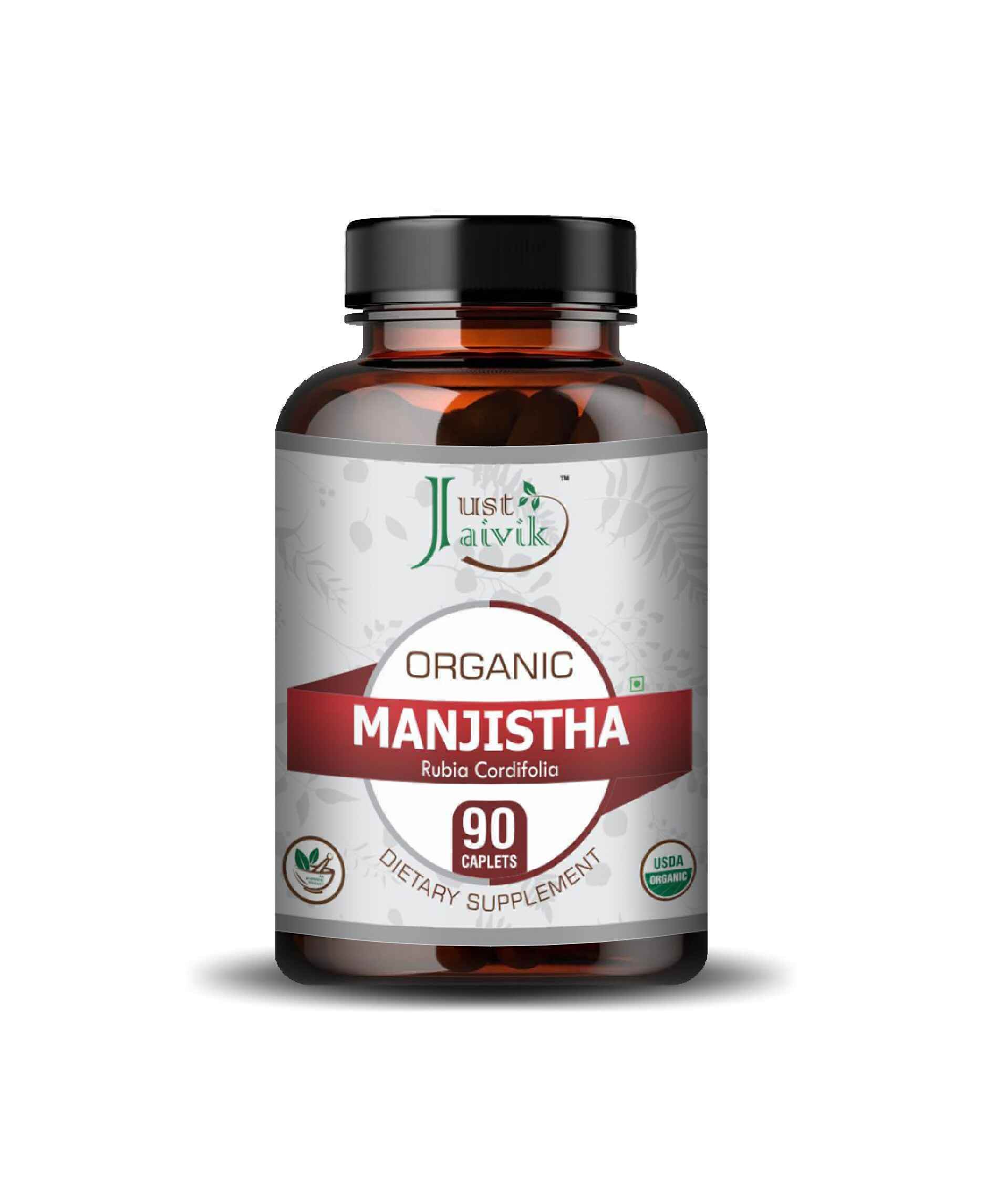 Just Jaivik Organic Manjistha Caplets herbal blood purifier supplement