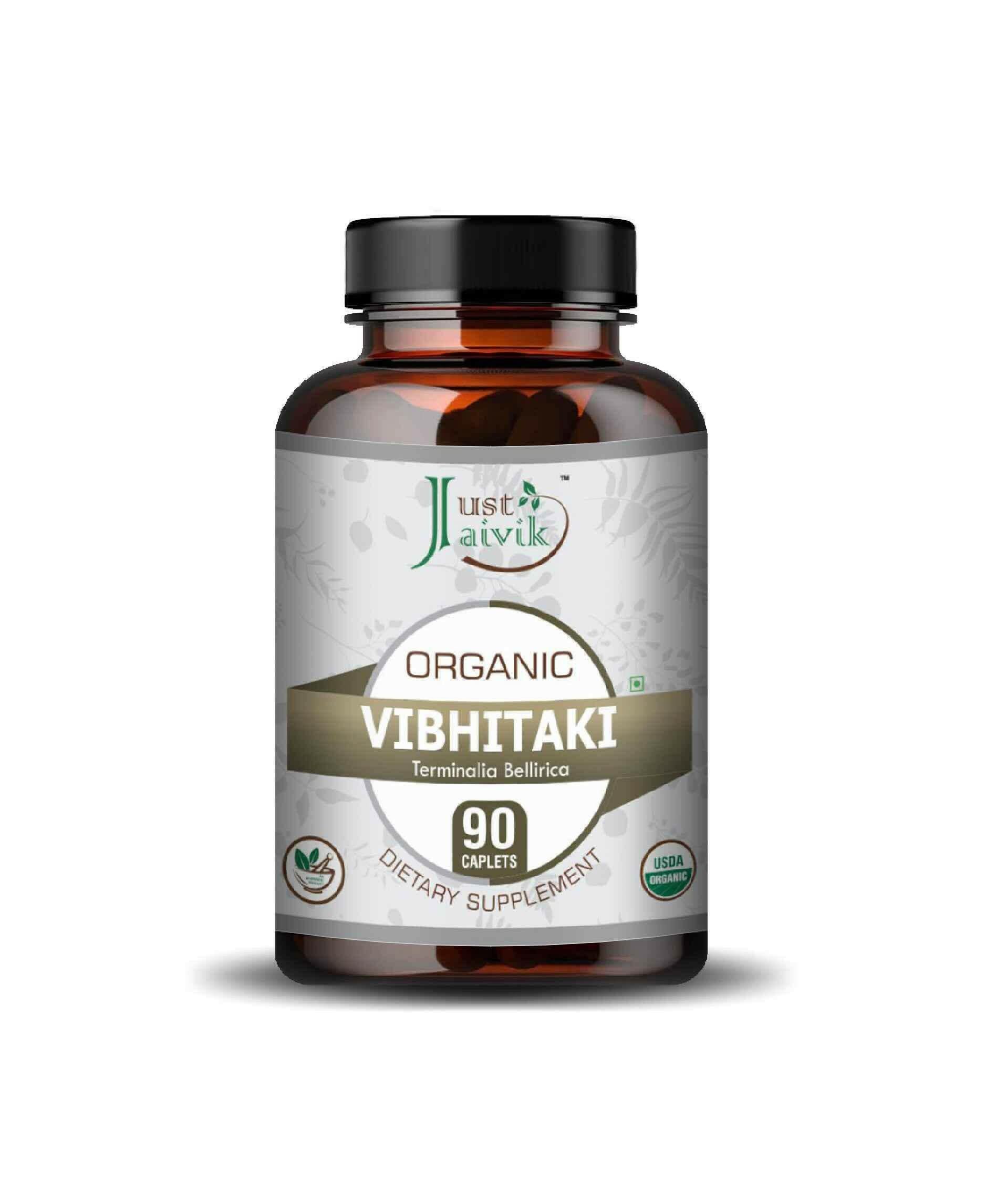 Just Jaivik Organic Vibhitaki Caplets 750mg herbal supplement