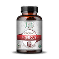 Just Jaivik Organic hibiscus caplets bottle for detox and immunity