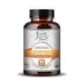 Just Jaivik Organic turmeric caplets supplement bottle