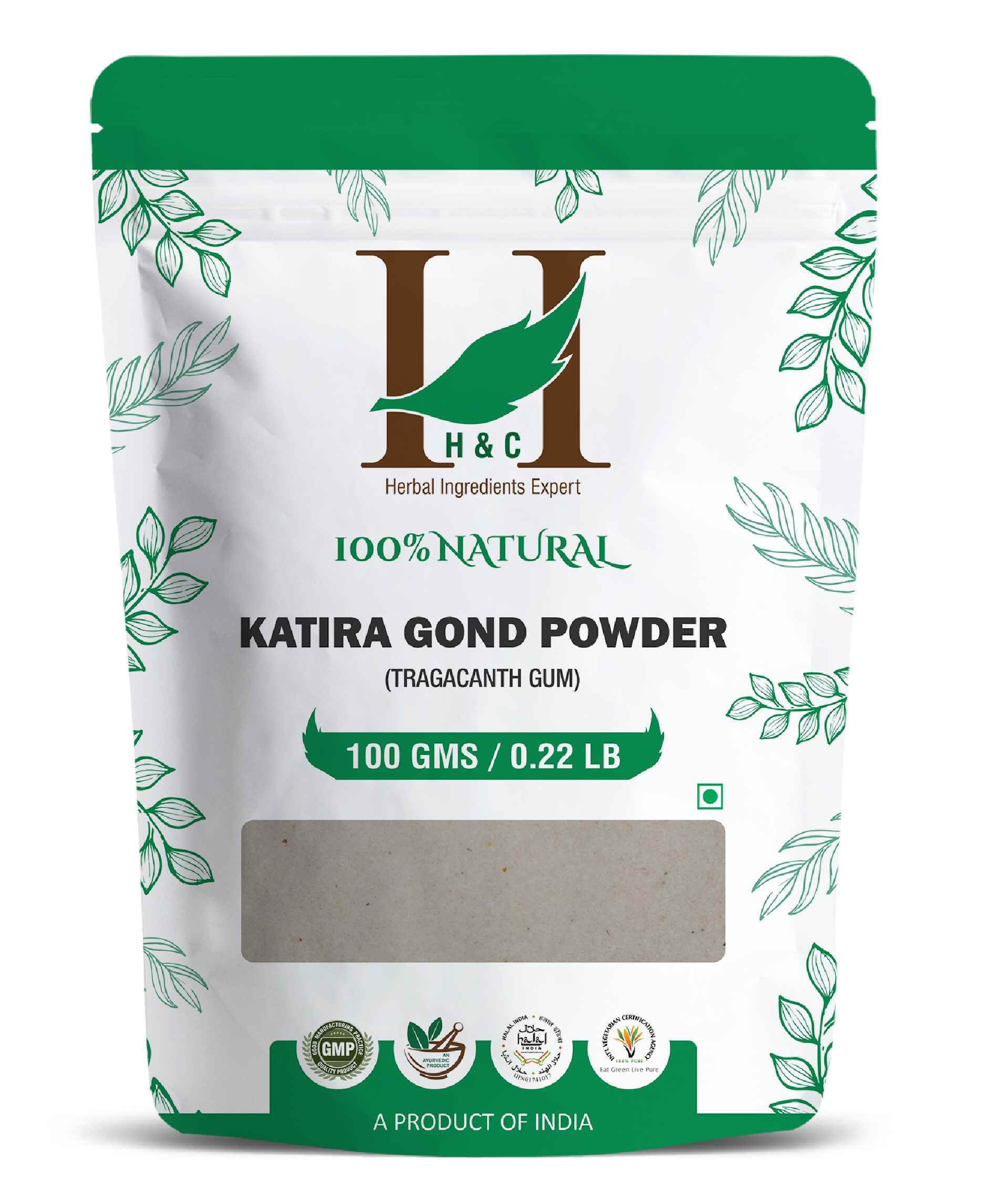 H&C Natural Katira Gond Powder 100% Pure Tragacanth Gum