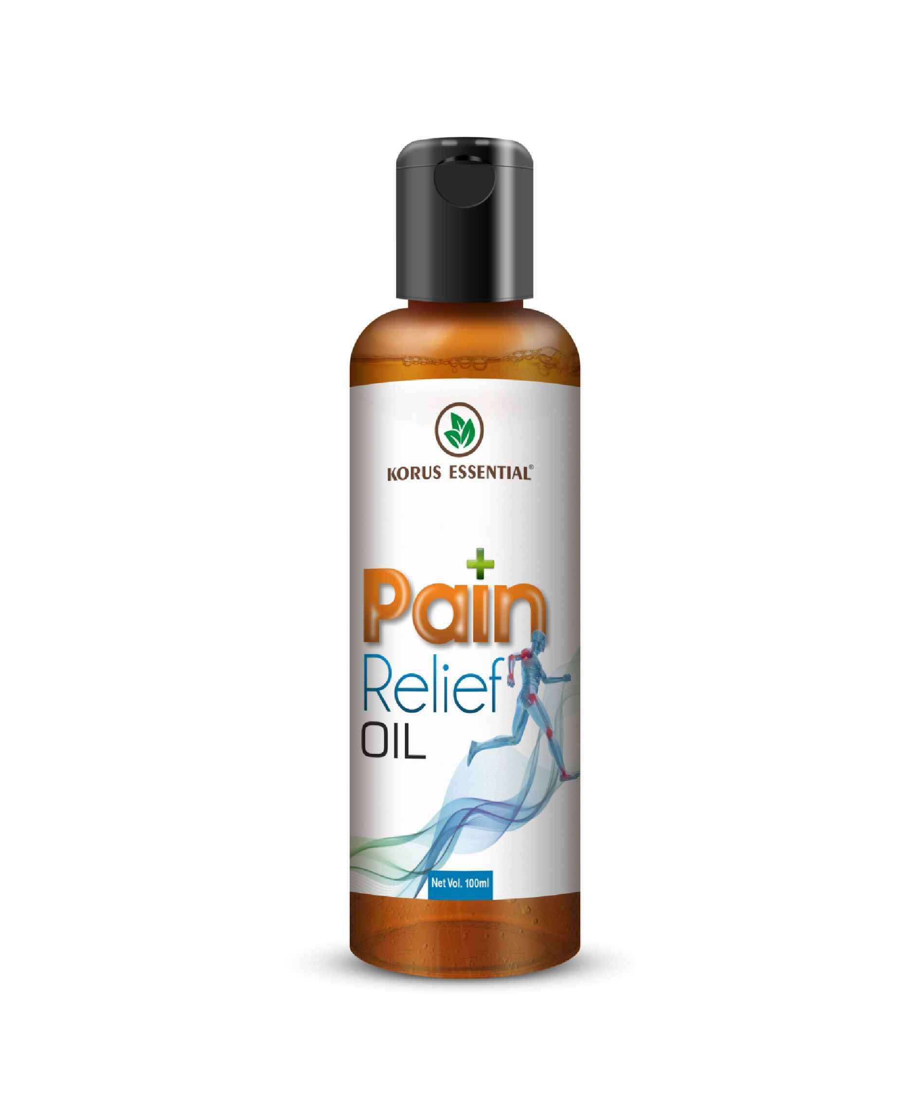 Korus Essential Pain Relief Oil 100ml bottle natural Ayurvedic pain relief