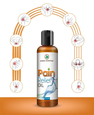 Korus Essential Pain Relief massage oil with peppermint and eucalyptus