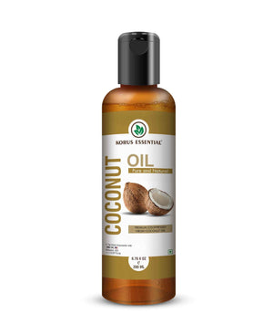 Korus Essential Virgin Coconut Oil bottle for skin and hair care