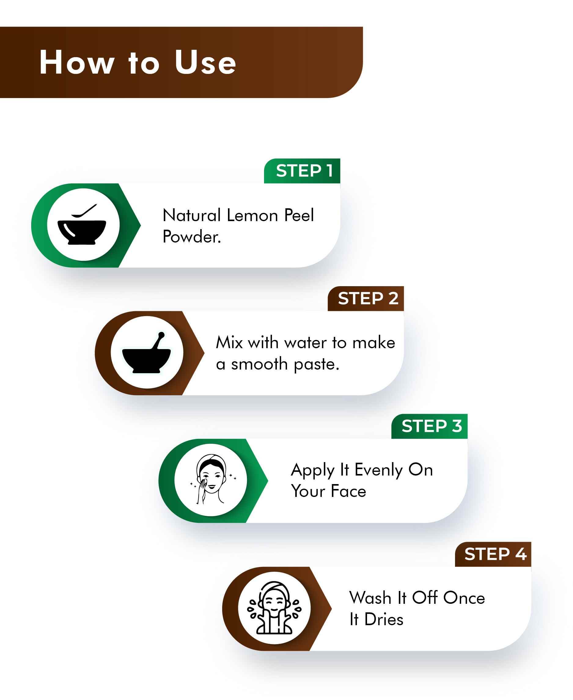 H&C Natural Lemon Peel Powder for skin and hair care