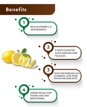 H&C Natural Lemon Peel Powder for skin and hair care