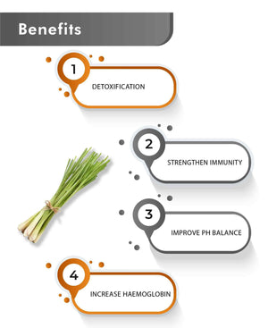 Herbal lemongrass leaf powder for detox and digestion