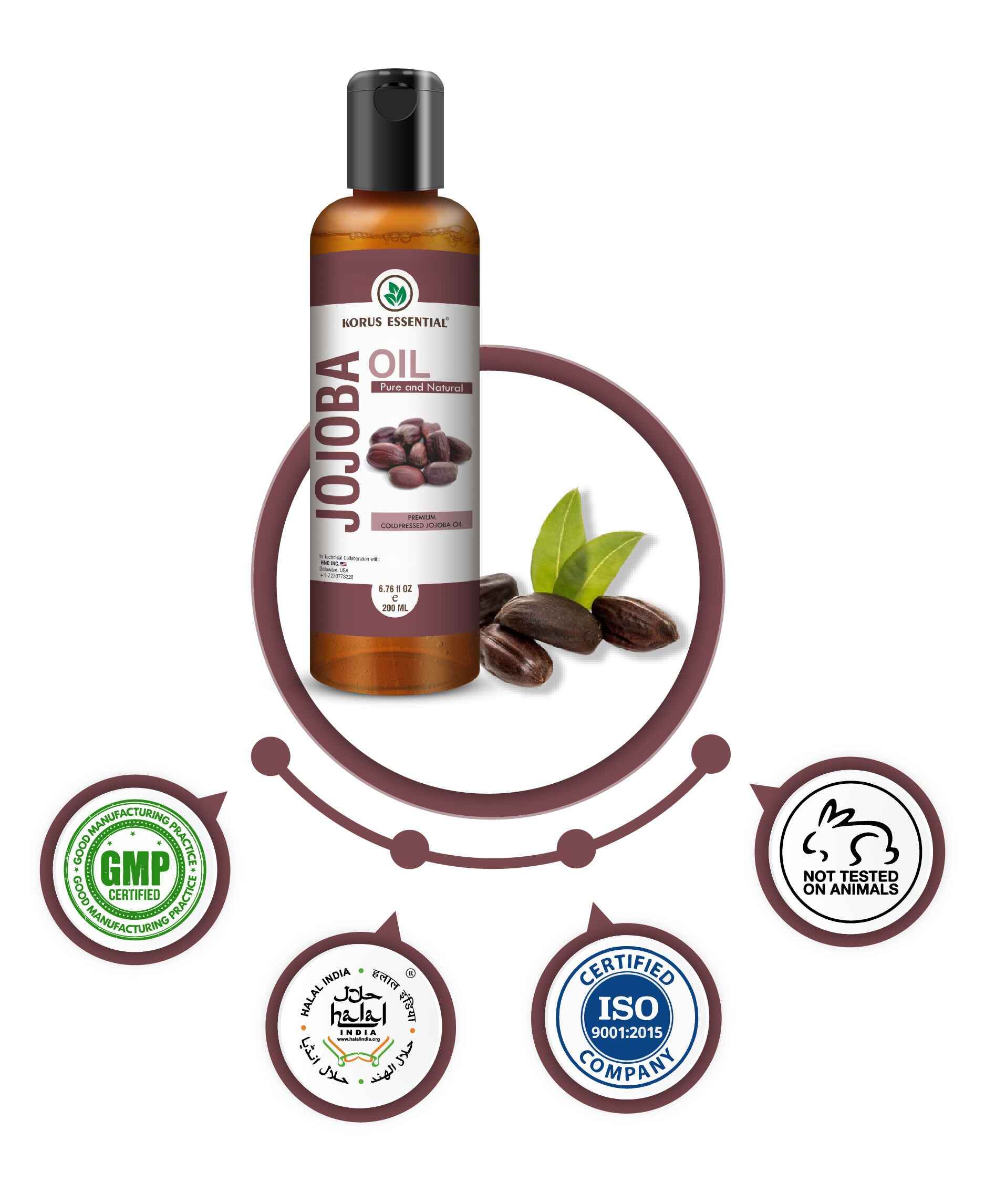 Lightweight jojoba oil for hair conditioning and scalp care