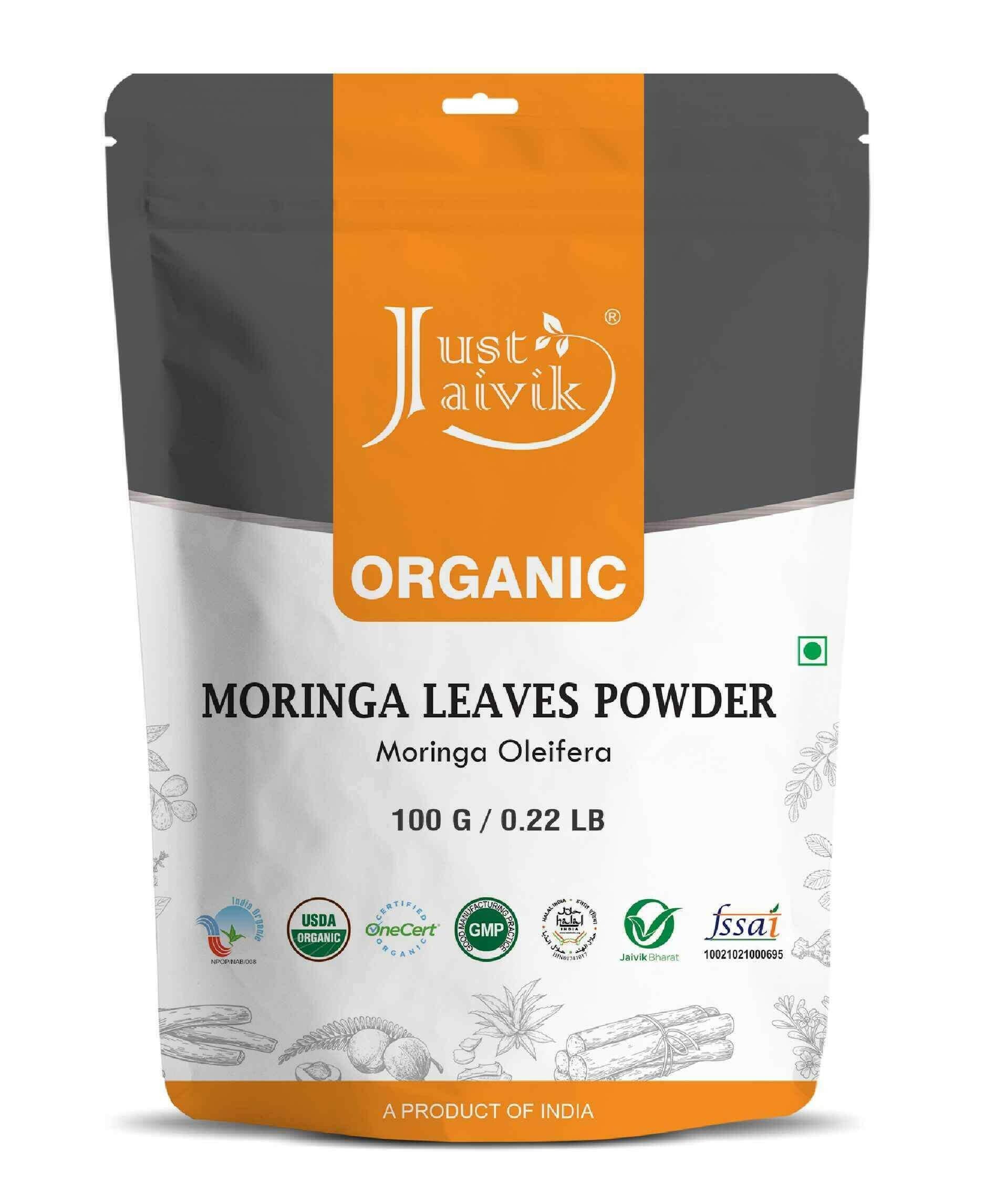 Just Jaivik Organic Moringa Powder pack