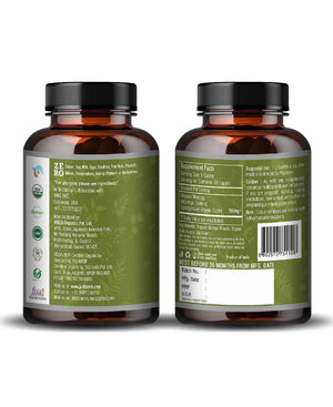 Organic Moringa leaf powder supplement capsules