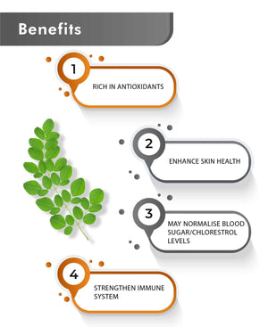 GMP-certified organic Moringa caplets packaging