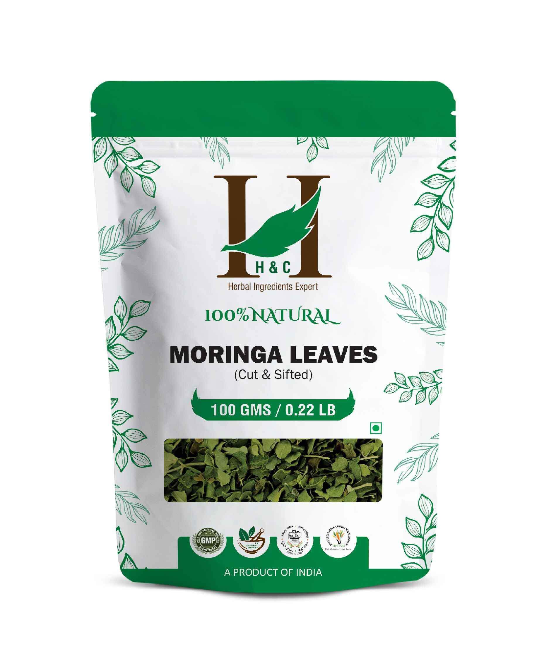 H&C Moringa Leaves Cut and Sifted organic herbal supplement