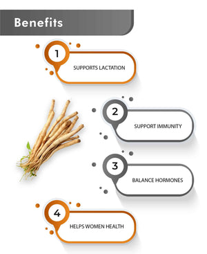 Natural Ayurvedic Shatavari Caplets Supporting Lactation and Hormone Balance