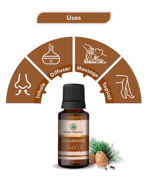 Natural cedarwood oil for aromatherapy and stress relief Korus brand