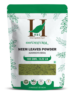 H&C Natural Neem Leaves Powder – 100gm (Pack of 5).
