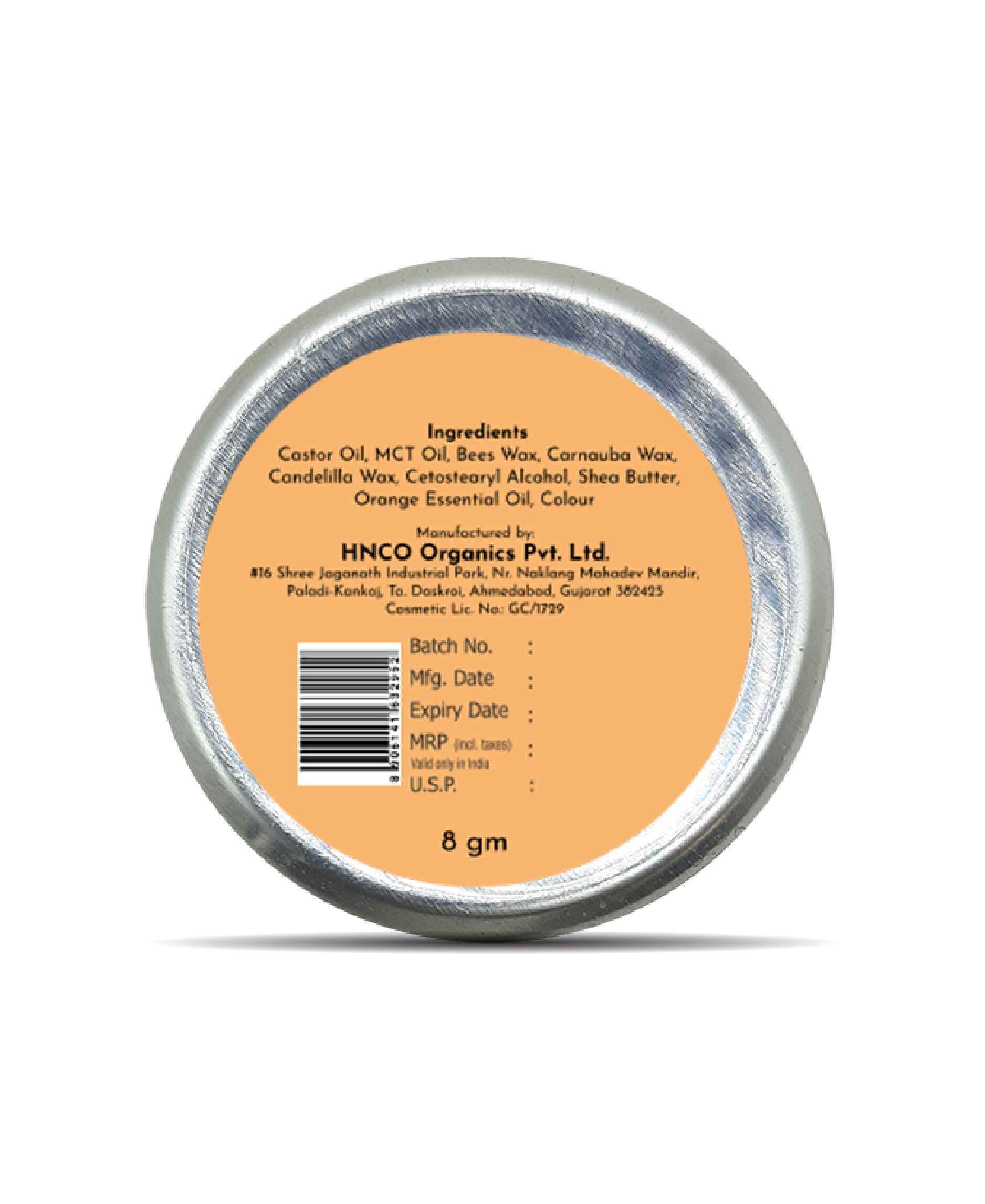 Korus Essential Orange Lip Balm with Shea Butter - 8gm (Pack of 2).