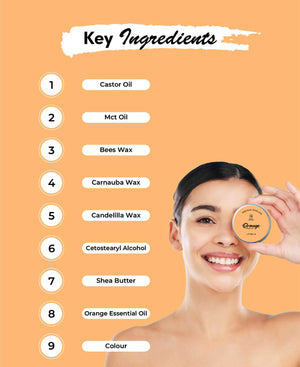 Korus Essential Orange Lip Balm with Shea Butter - 8gm (Pack of 2).