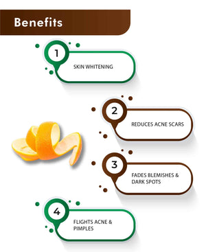 H&C Natural Orange Peel Powder - 100gm (Pack of 4) Citrus Aurantium.