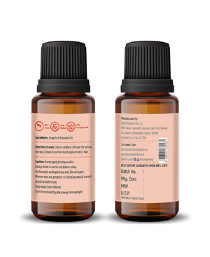Pure grapefruit essential oil cold-pressed from fresh peels