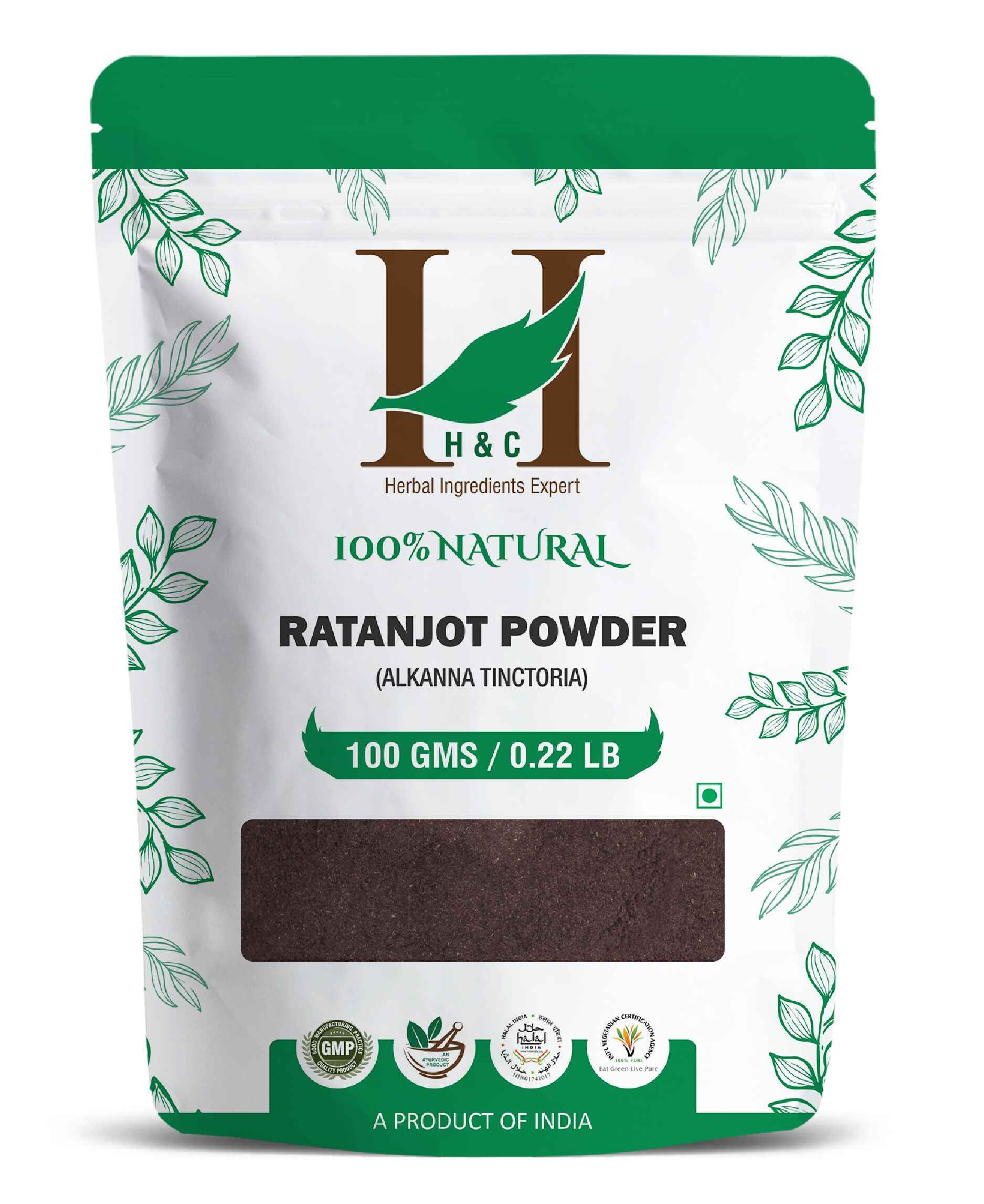 H&C Natural Ratanjot Powder for hair and skin care