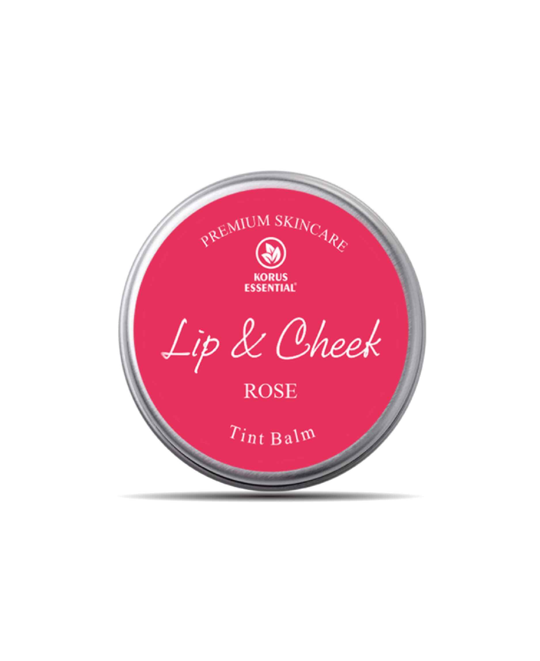 Korus Essential Rose Lip & Cheek Tint Balm - 8gm (Pack of 2).