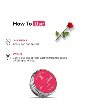 Korus Essential Rose Lip & Cheek Tint Balm - 8gm (Pack of 2).