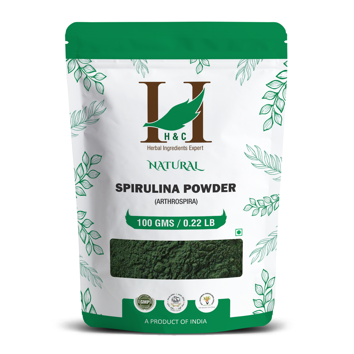 H&C Natural Spirulina Powder 100gm - Protein & Energy Boost