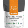 Organic Safed Musli Powder in eco-friendly packaging