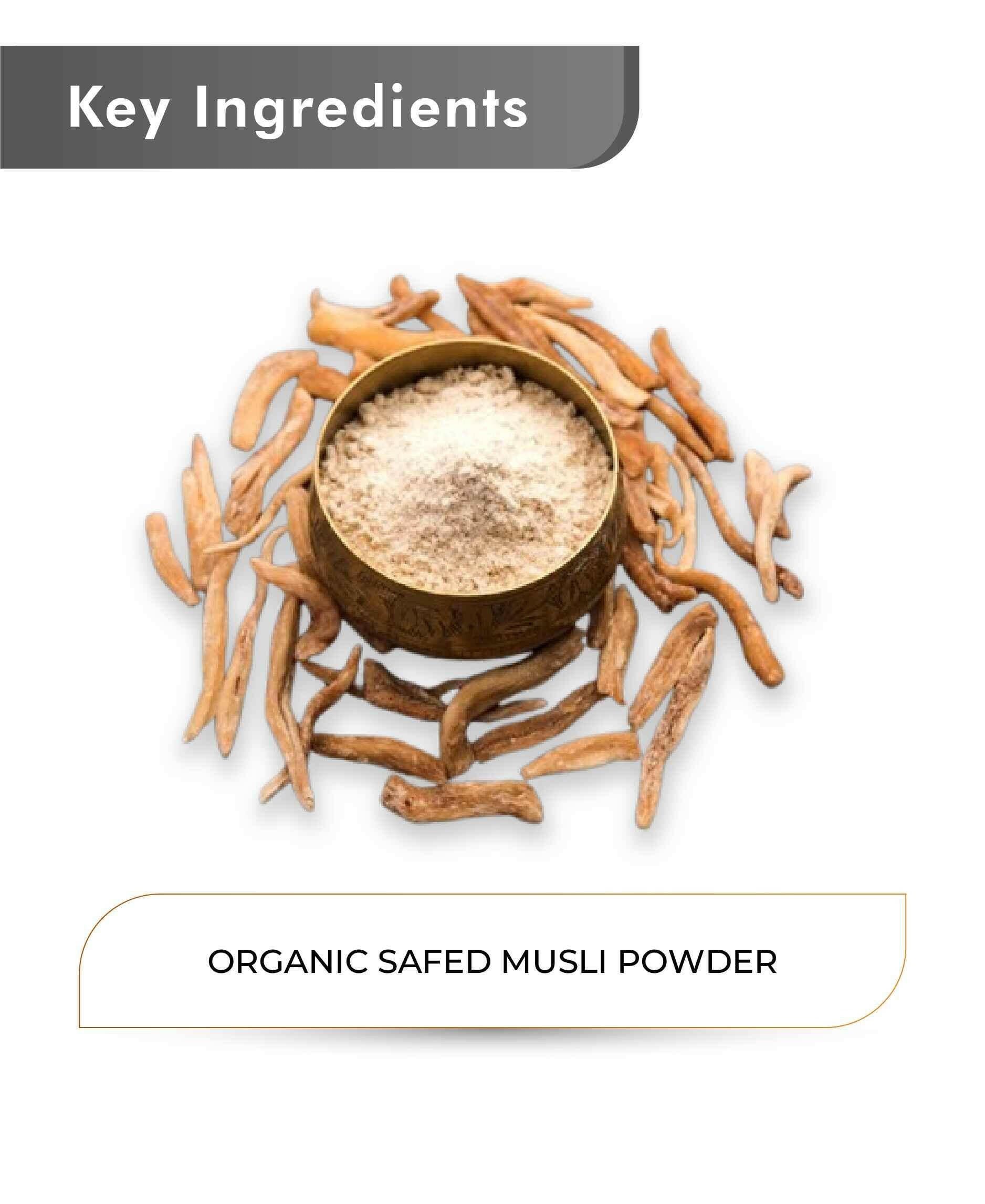 Just Jaivik Safed Musli Powder for stamina and energy