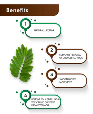 Herbal senna powder tablets for constipation relief