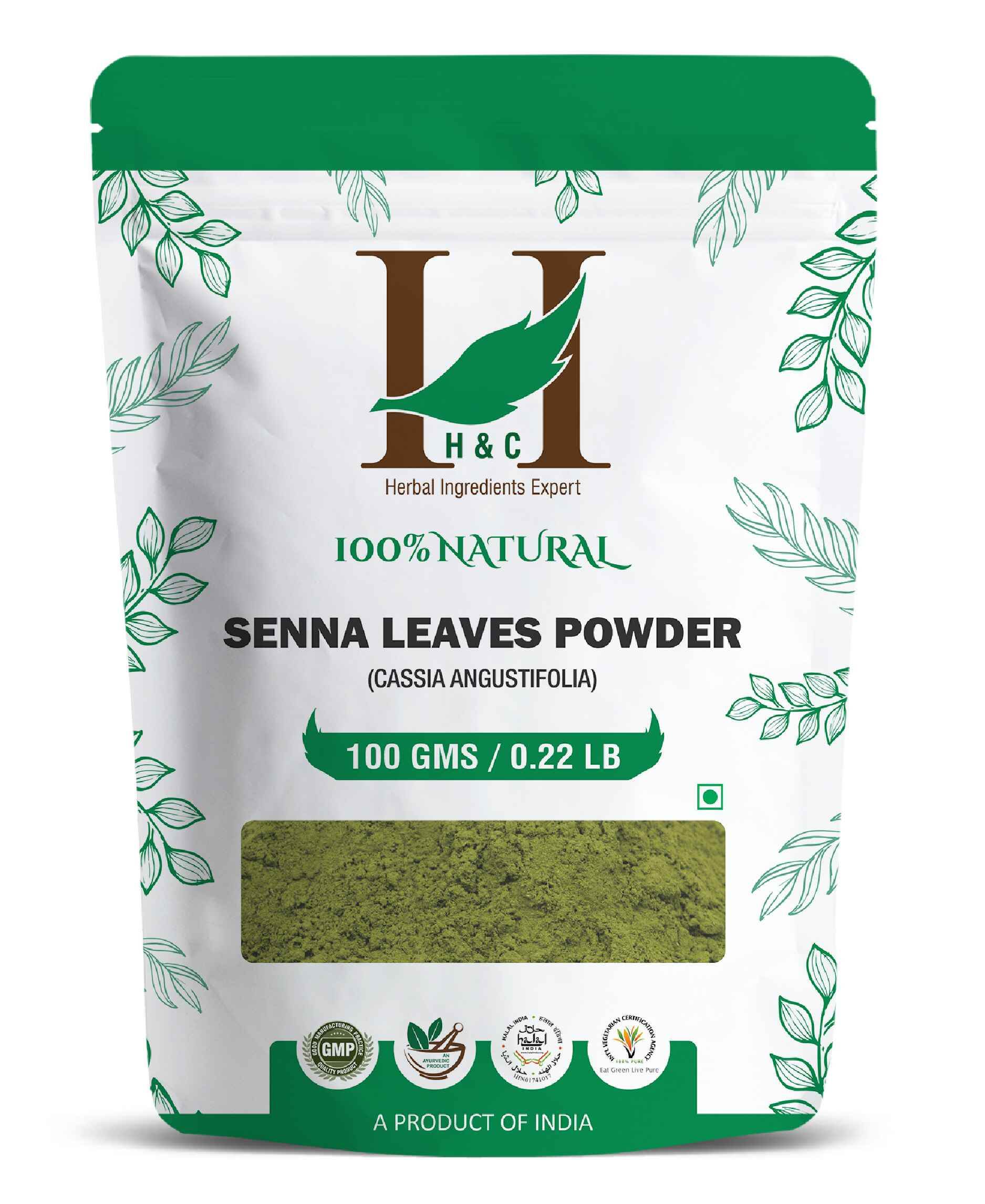 H&C Natural Senna Leaves Powder pack front view
