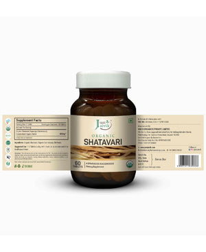 Just Jaivik Organic Shatavari Tablets pack