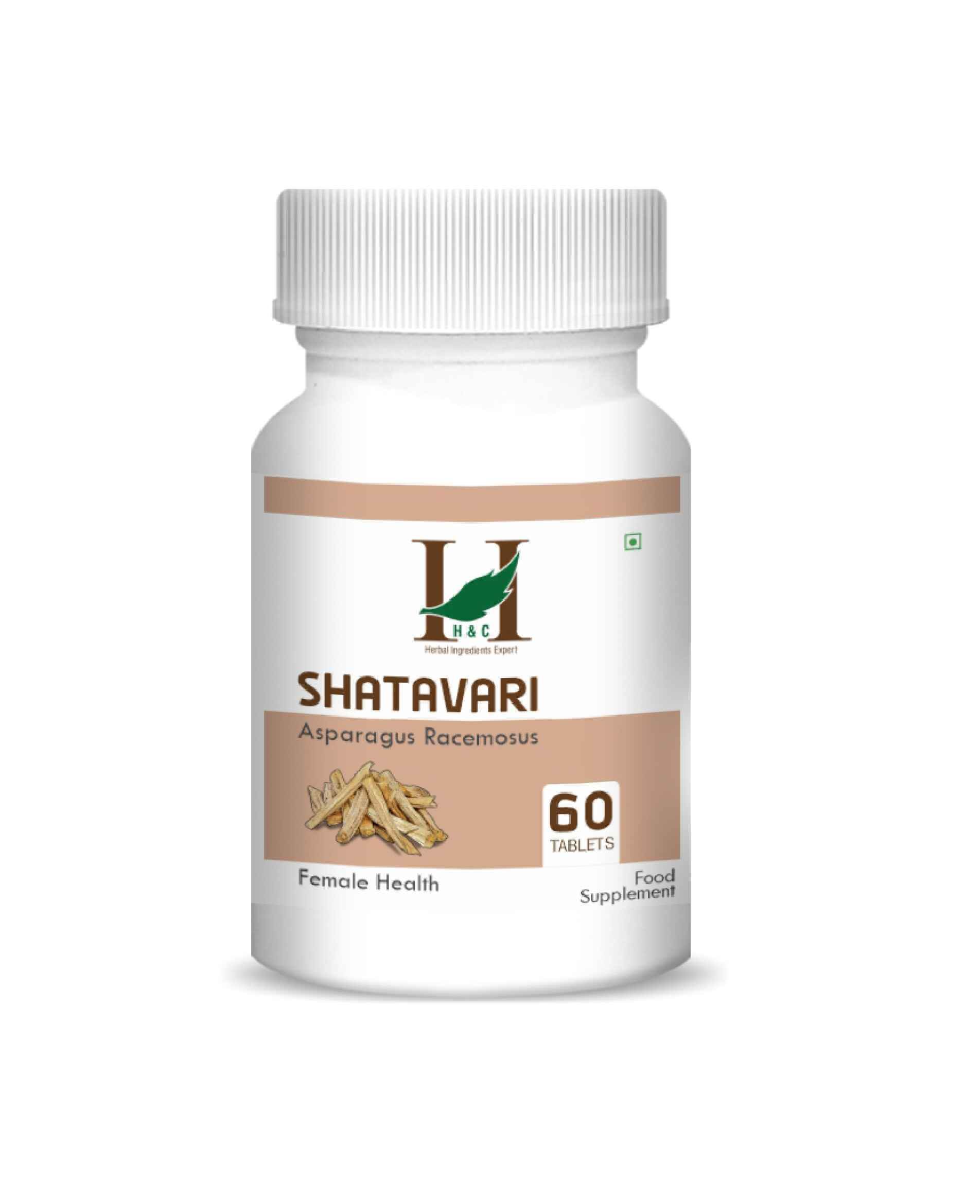 H&C Shatavari Tablet bottle with herbal capsules