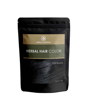 Korus Essential Herbal Hair Color (Soft Black) - 100gm (Pack of 3).