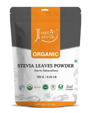 Just Jaivik Organic Stevia Powder natural zero calorie sweetener