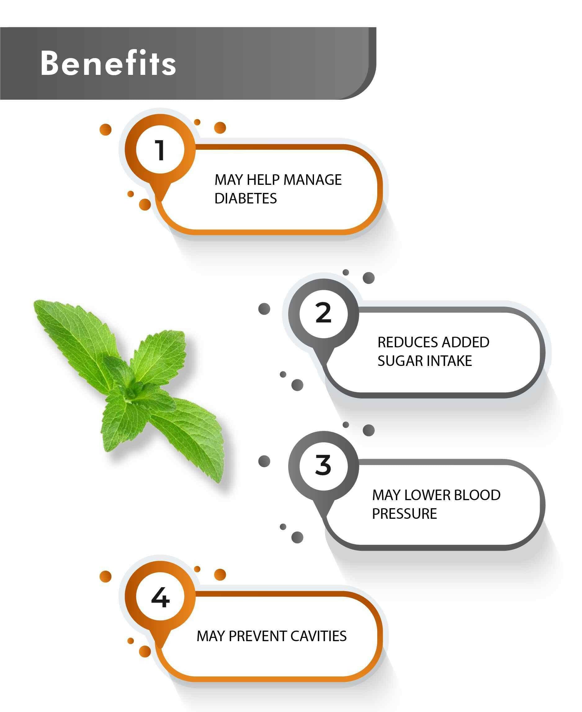 Natural organic stevia powder for tea coffee and smoothies