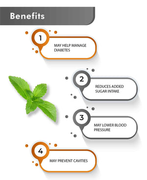 Natural organic stevia powder for tea coffee and smoothies