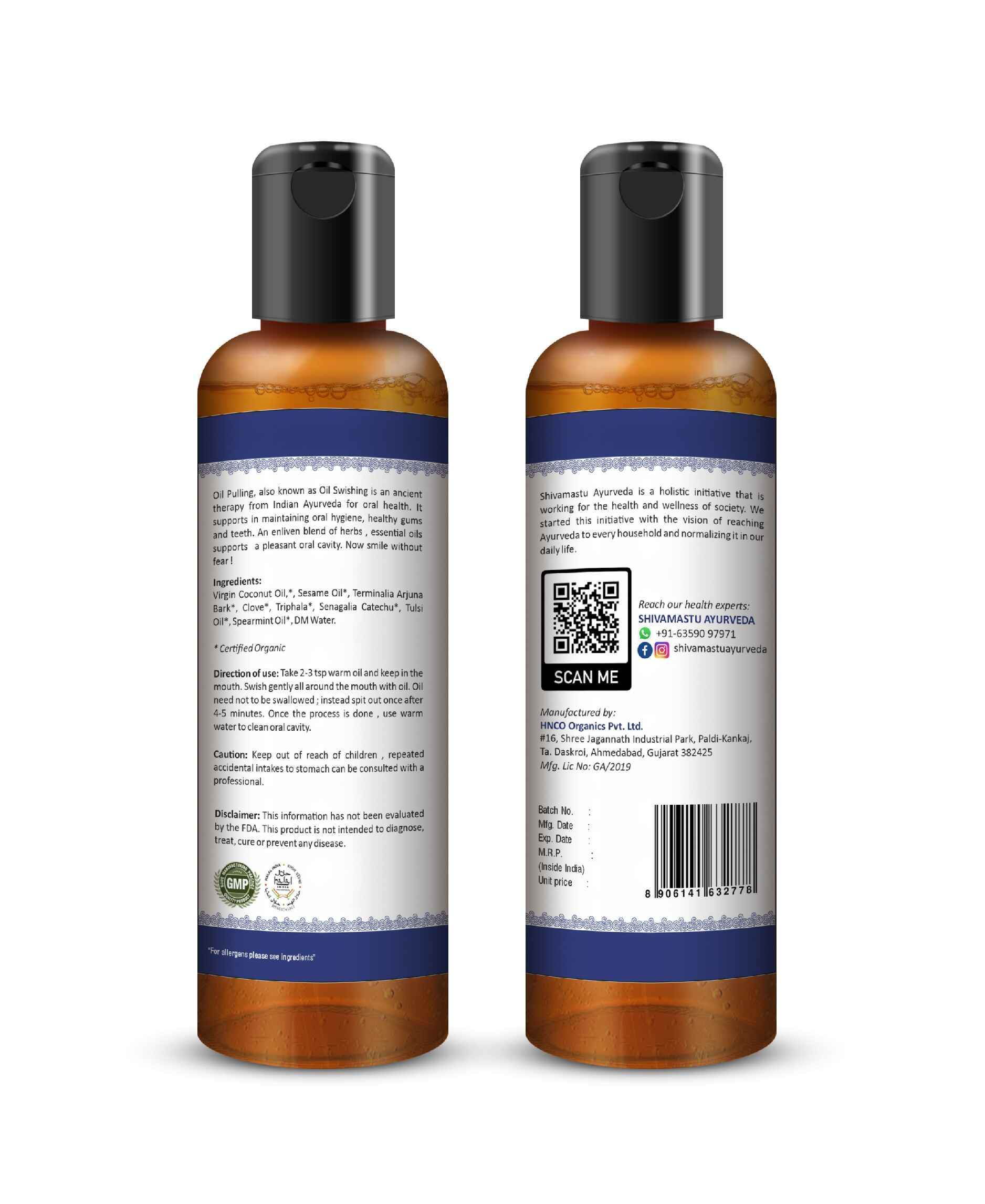 Shivamastu Ayurveda Organic Swish Oil 200 ml - 6.76 fl oz.