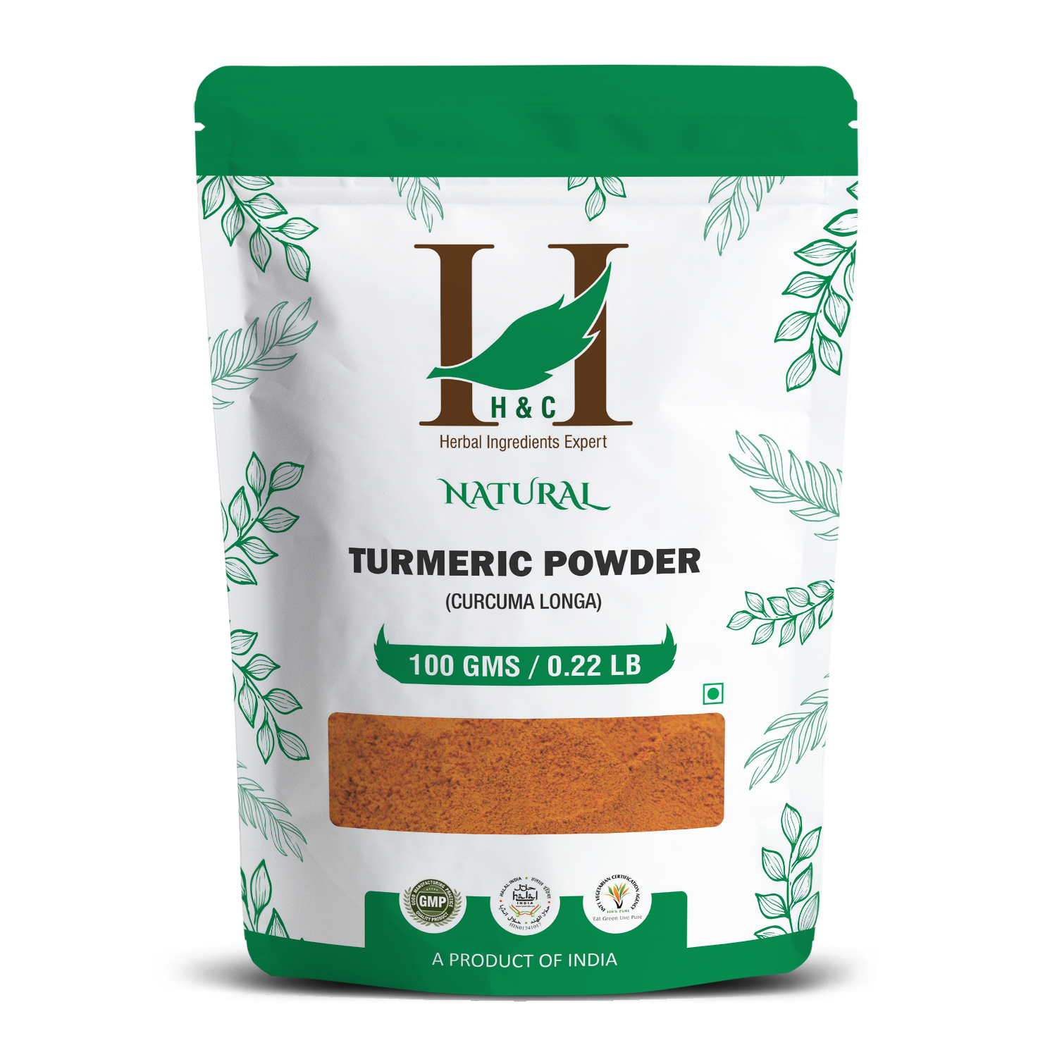 H&C Natural Turmeric Powder 100gm - Golden Immunity & Anti-Inflammatory Support