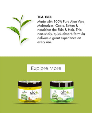 Korus Essential Aloe Vera Gel With Vitamin E and Tea Tree - 200gm.