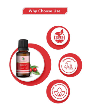 Therapeutic grade rosehip oil for sensitive facial skin