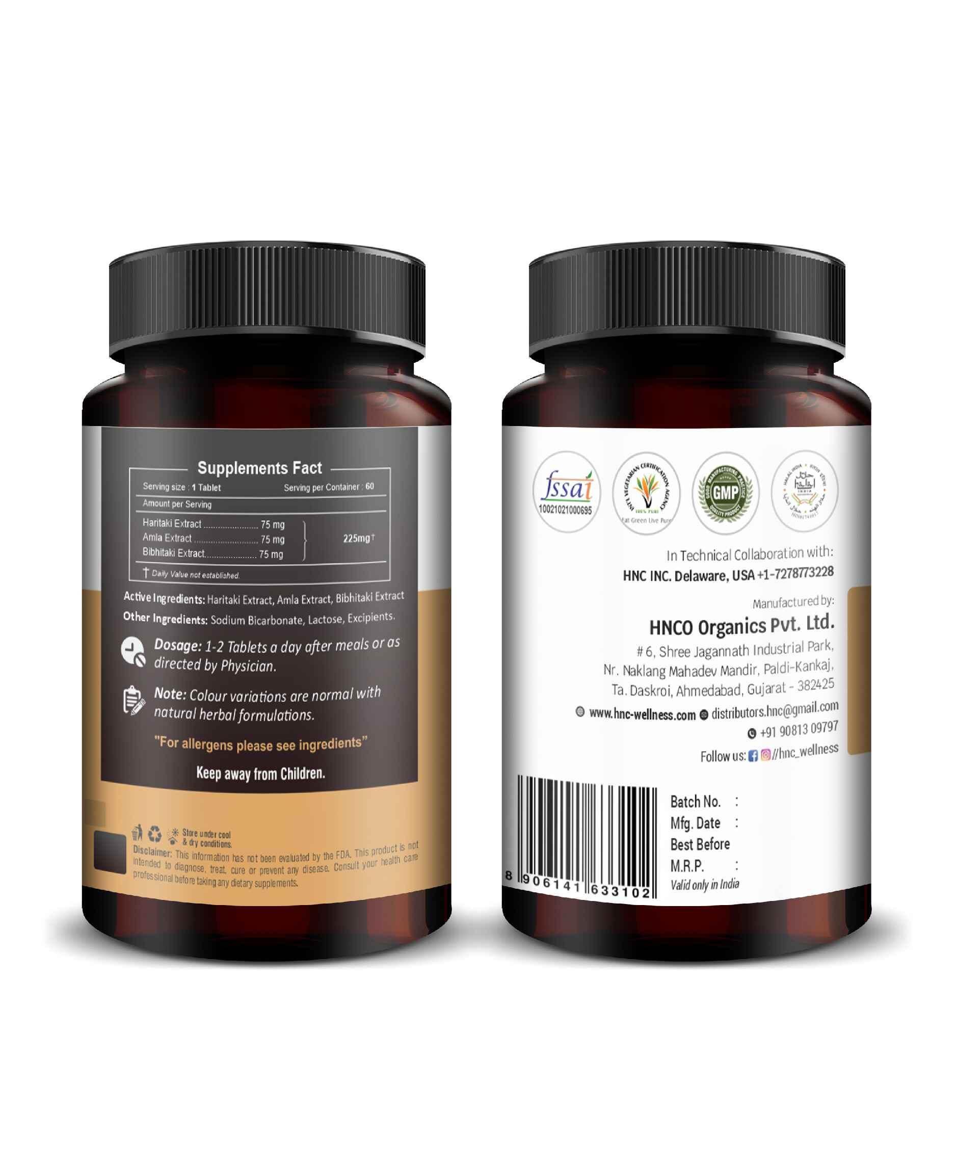 H&C Triphala antioxidant tablets for immunity boost