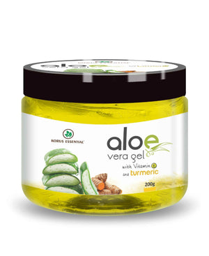 Korus Essential Aloe Vera Gel With Turmeric and Vitamin E - 200gm.